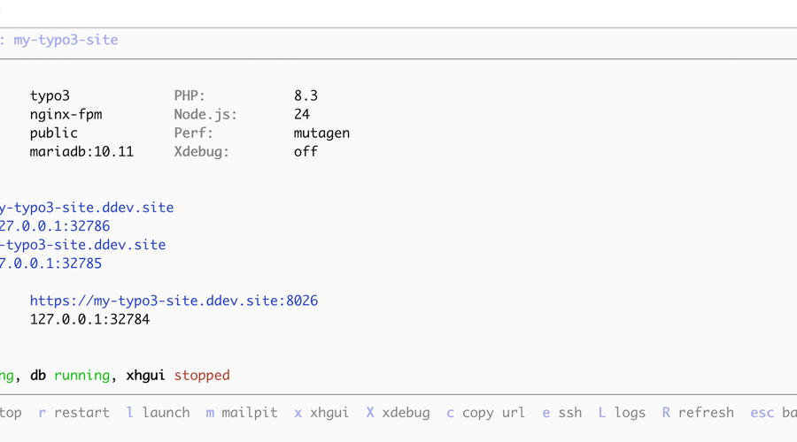 DDEV and TYPO3 logos